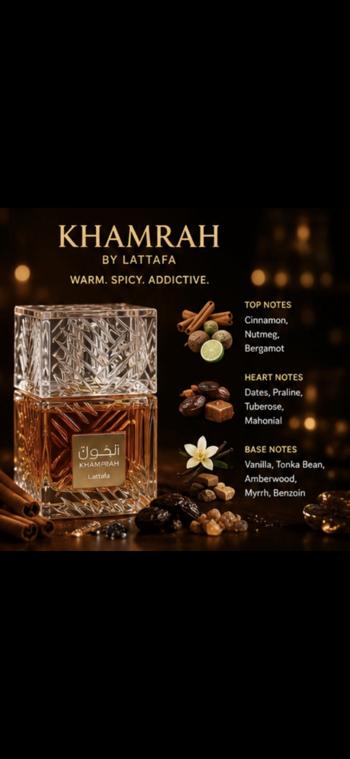 Khamrah by Lattafa Eau de Parfum – 3.4 oz / 100 mL