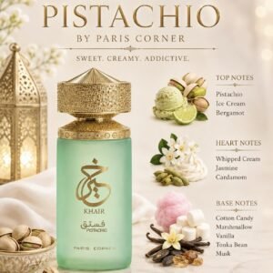 Khair Pistachio by Paris Corner Eau de Parfum – 3.4 oz / 100 mL